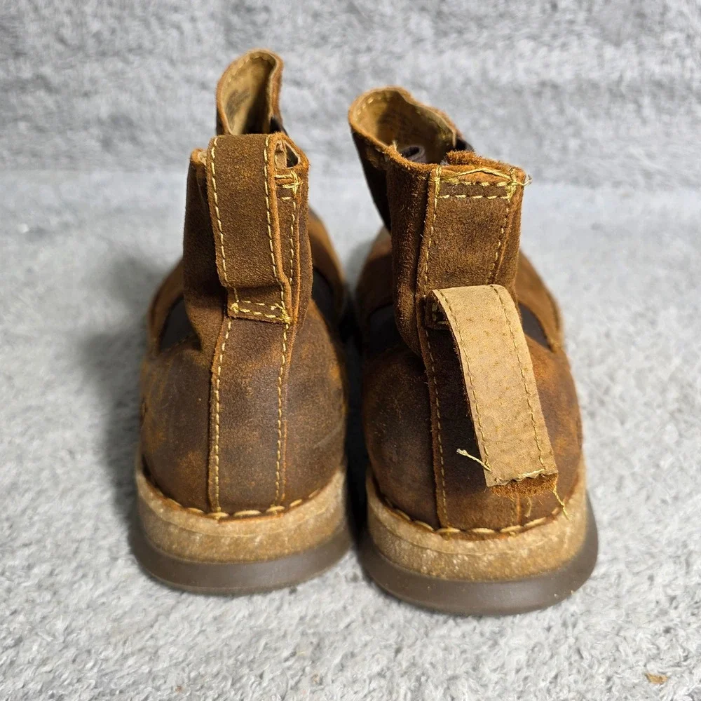 Born Brody Chelsea Boots Ginger Brown Distressed Suede Leather Men 10.5
